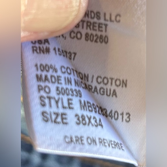 Cinch White Label Relaxed Fit Mid Rise Straight Leg Jeans Size 38X34 Preowned. - Picture 5 of 5